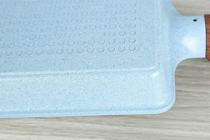 Chảo nhôm chống dính vân đá đáy từ 15 cm Green Cook GCP22-1518IH Màu Xanh Dương