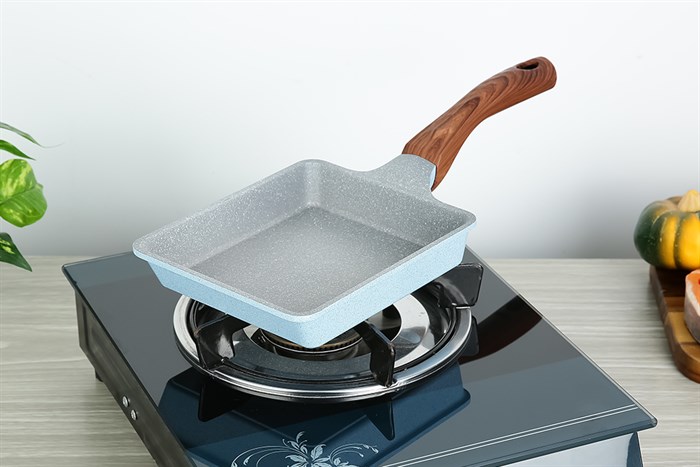 Chảo nhôm chống dính vân đá đáy từ 15 cm Green Cook GCP22-1518IH Màu Xanh Dương