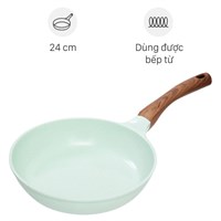 Chảo nhôm chống dính vân đá đáy từ 24 cm Green Cook GCP06-24IH