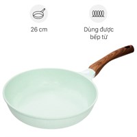 Chảo nhôm chống dính vân đá đáy từ 26 cm Green Cook GCP06-26IH