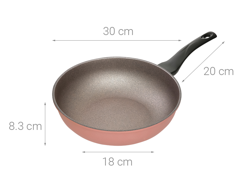 Chảo nhôm sâu chống dính vân đá đáy từ 30 cm Green Cook GCP05-30IH