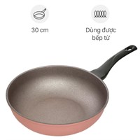 Chảo nhôm sâu chống dính vân đá đáy từ 30 cm Green Cook GCP05-30IH