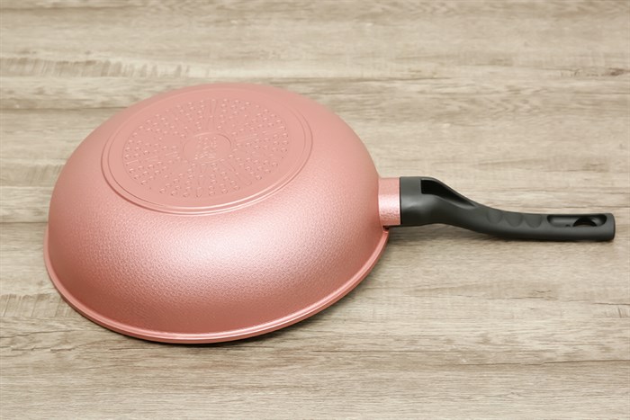 Chảo nhôm sâu chống dính vân đá đáy từ 30 cm Green Cook GCP05-30IH Màu Vàng Hồng
