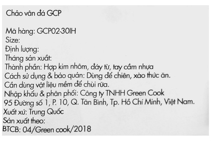 Chảo nhôm chống dính vân đá đáy từ 30 cm Green Cook GCP02-30IH Màu Xám