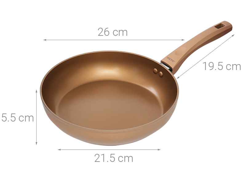 Chảo nhôm chống dính đáy từ 26 cm Visions VS-FP26-AB/JP