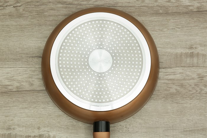 Chảo nhôm chống dính đáy từ 26 cm Visions VS-FP26-AB/JP Màu Vàng đồng