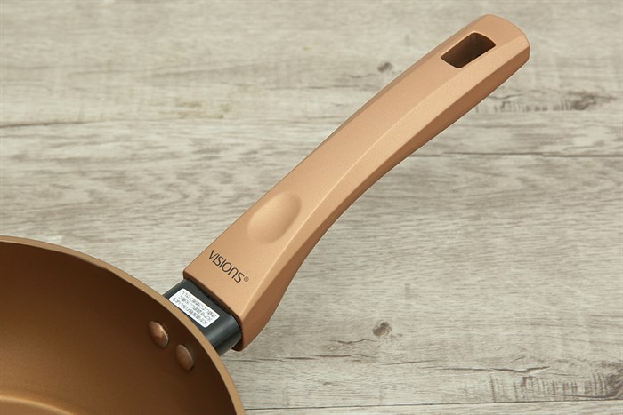 Chảo nhôm sâu chống dính đáy từ 24 cm Visions VS-WP24-AB/JP Màu Vàng đồng