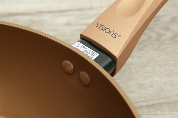 Chảo nhôm sâu chống dính đáy từ 28 cm Visions VS-WP28-AB/JP Màu Vàng đồng