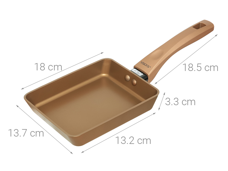 Chảo nhôm chống dính đáy từ 18 cm Visions VS-EP18-AB/JP