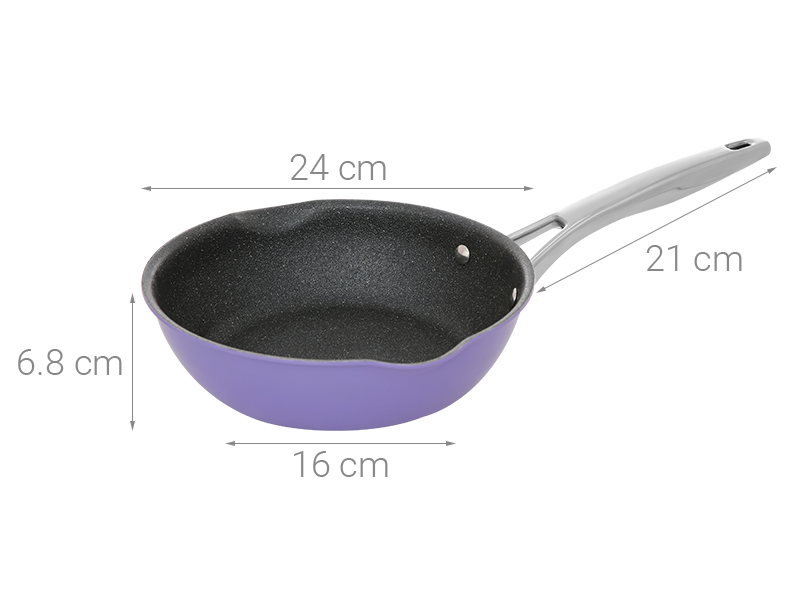 Chảo inox sâu chống dính vân đá đáy từ 24 cm Elmich Hera EL-8186