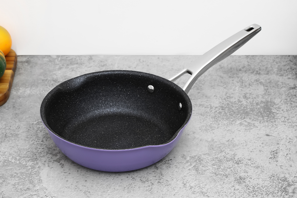 Chảo inox sâu chống dính vân đá đáy từ 24 cm Elmich Hera EL-8186 Màu Tím