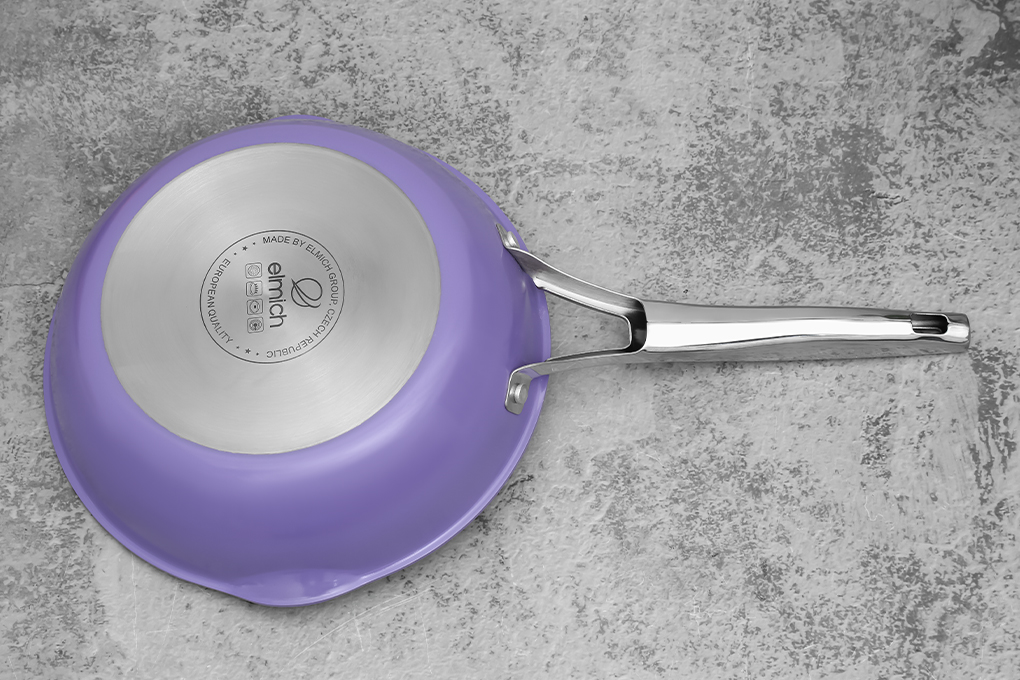 Chảo inox sâu chống dính vân đá đáy từ 24 cm Elmich Hera EL-8186 Màu Tím