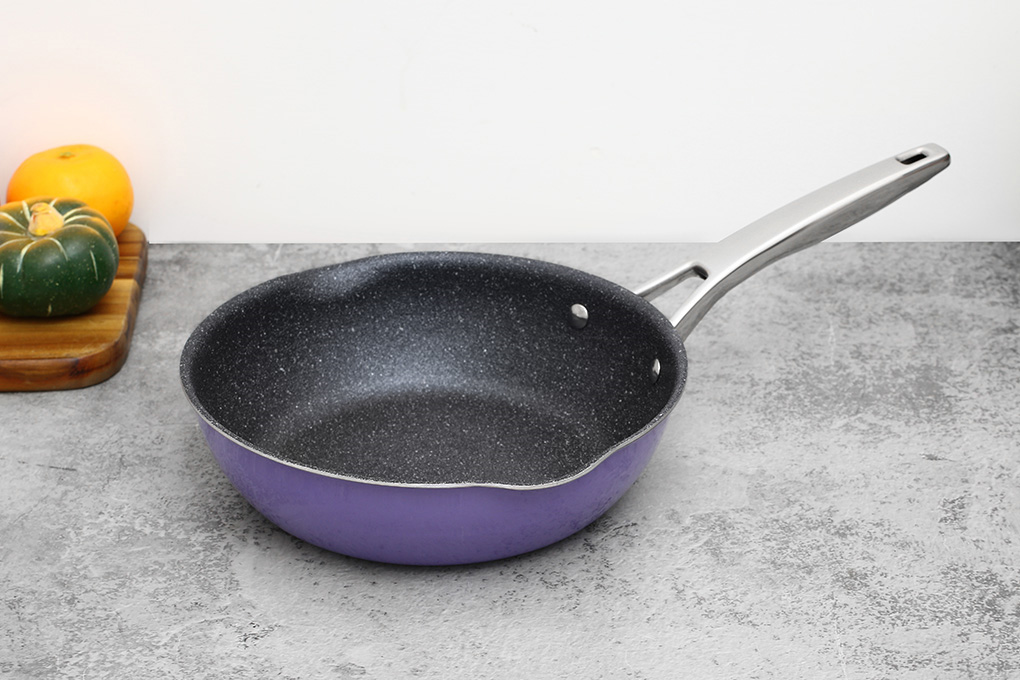 Chảo inox sâu chống dính vân đá đáy từ 26 cm Elmich Hera EL-8187 Màu Tím