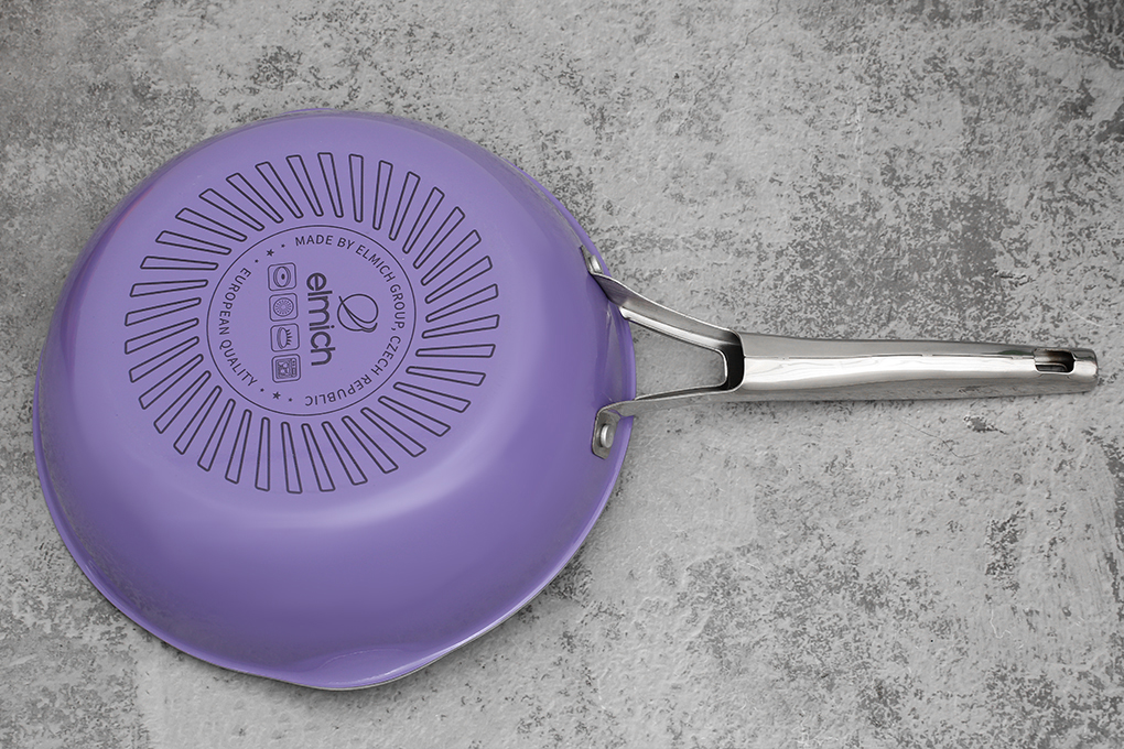 Chảo inox sâu chống dính vân đá đáy từ 26 cm Elmich Hera EL-8187 Màu Tím