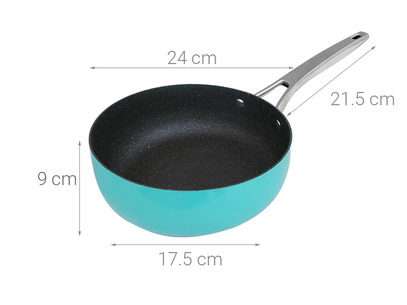 Chảo nhôm sâu chống dính vân đá đáy từ 24 cm Elmich Hera EL-8241