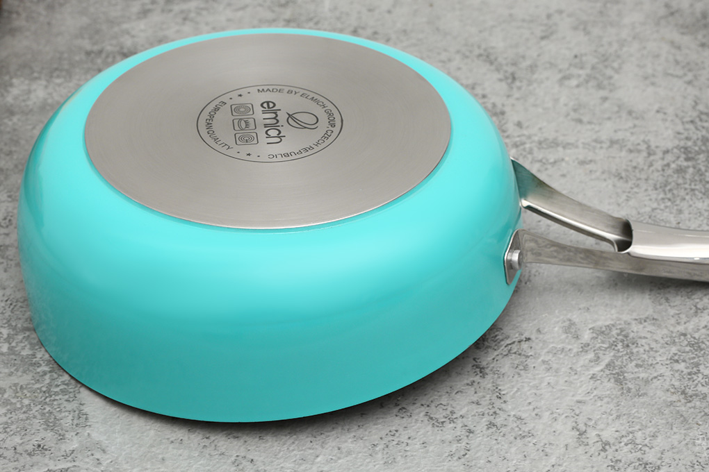 Chảo nhôm sâu chống dính vân đá đáy từ 24 cm Elmich Hera EL-8241 Màu Xanh ngọc