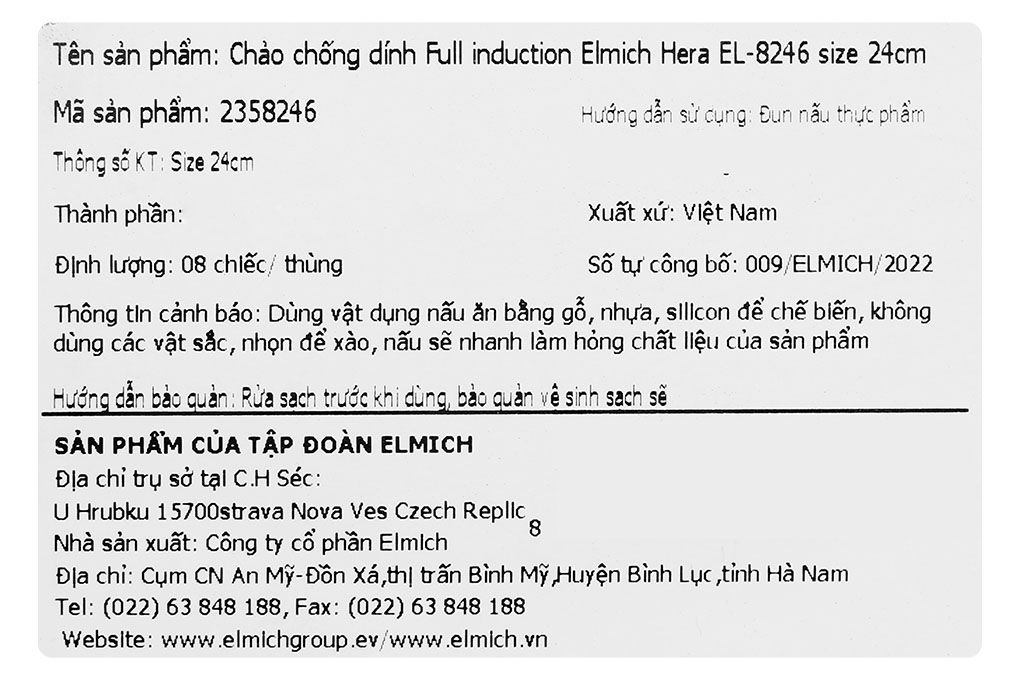 Chảo nhôm sâu chống dính vân đá đáy từ 24 cm Elmich Hera EL-8246 - 10