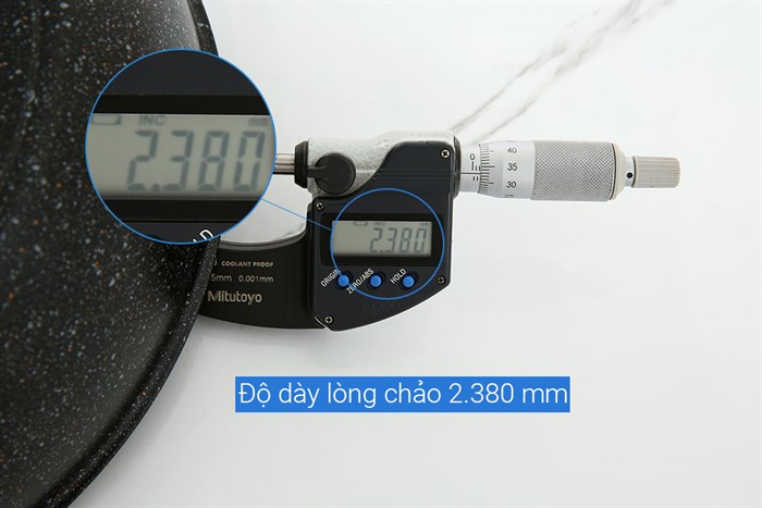 Chảo nhôm sâu chống dính vân đá đáy từ 28 cm Kangaroo KG662L Màu Đen