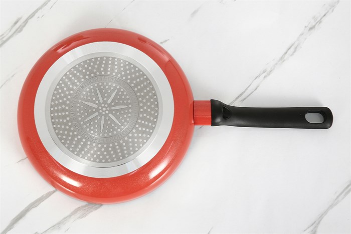 Chảo nhôm chống dính đáy từ 24 cm Supor Trendy H22104-J24A Màu Cam đỏ