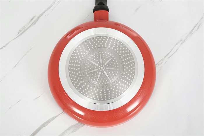 Chảo nhôm chống dính đáy từ 24 cm Supor Trendy H22104-J24A Màu Cam đỏ