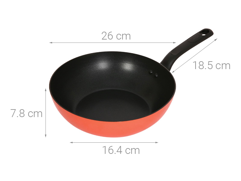 Chảo nhôm sâu chống dính đáy từ 26 cm Supor Trendy H22104-C26A