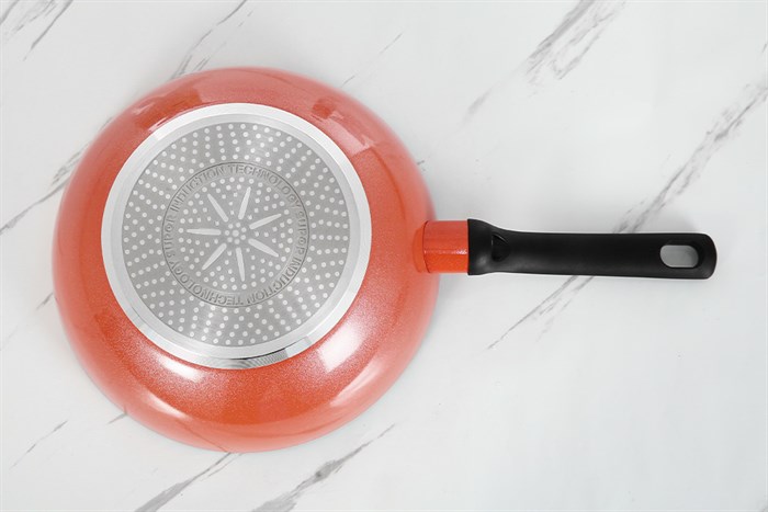 Chảo nhôm sâu chống dính đáy từ 26 cm Supor Trendy H22104-C26A Màu Cam đỏ