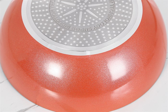 Chảo nhôm sâu chống dính đáy từ 26 cm Supor Trendy H22104-C26A Màu Cam đỏ