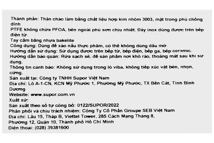 Chảo nhôm sâu chống dính đáy từ 26 cm Supor Trendy H22104-C26A Màu Cam đỏ