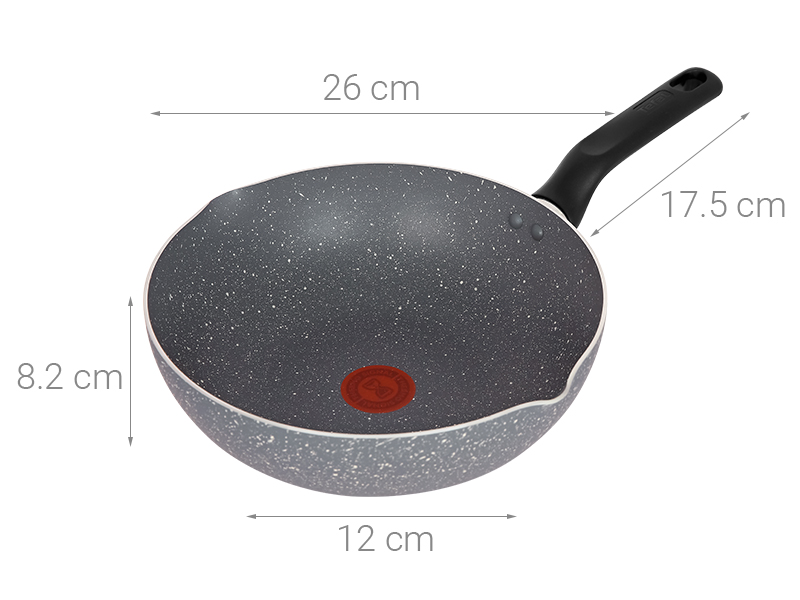 Chảo nhôm sâu chống dính vân đá 26 cm Tefal Natura B2266595