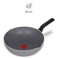 Chảo nhôm sâu chống dính vân đá 26 cm Tefal Natura B2266595