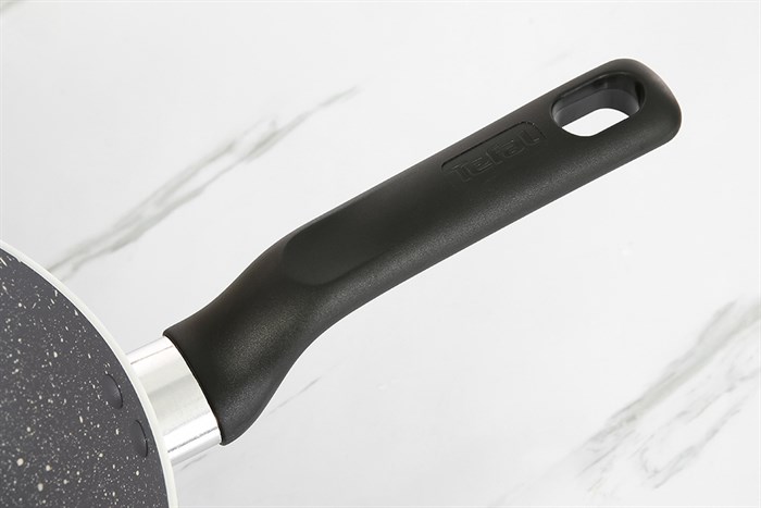 Chảo nhôm sâu chống dính vân đá 26 cm Tefal Natura B2266595 Màu Đen