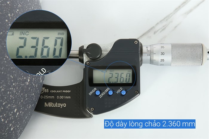 Chảo nhôm sâu chống dính vân đá 26 cm Tefal Natura B2266595 Màu Đen