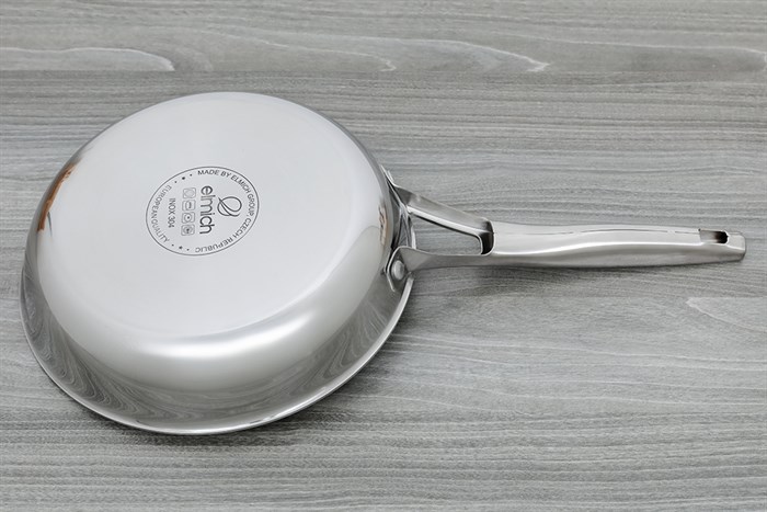 Chảo inox nguyên khối đáy từ 24 cm Elmich Trimax EL-2821 Màu Inox