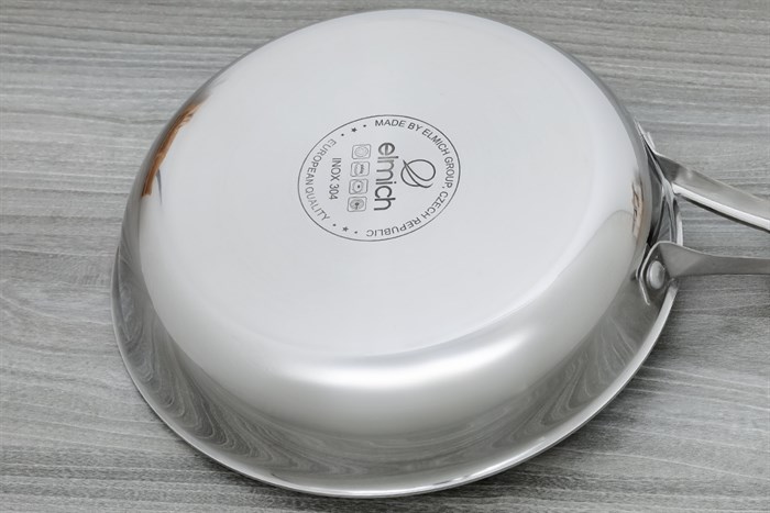 Chảo inox nguyên khối đáy từ 24 cm Elmich Trimax EL-2821 Màu Inox