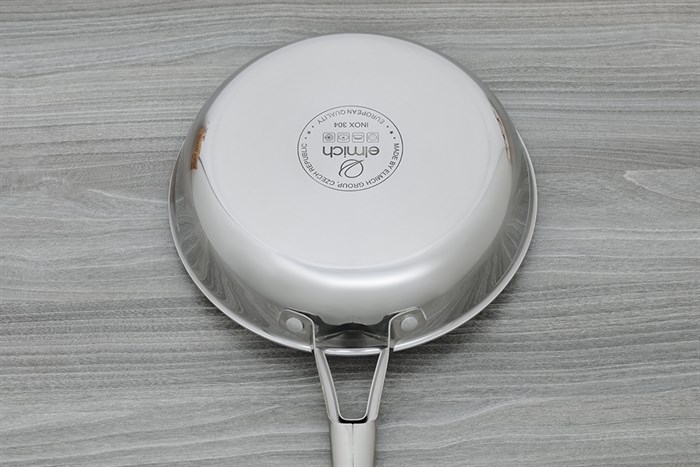 Chảo inox nguyên khối đáy từ 24 cm Elmich Trimax EL-2821 Màu Inox