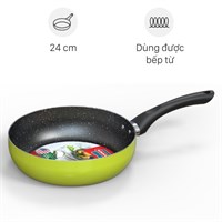 Chảo nhôm chống dính vân đá đáy từ 24 cm Sunhouse SH1124MG