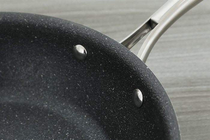 Chảo inox sâu chống dính vân đá đáy từ 24 cm Elmich Trimax EL2416OL Màu Inox