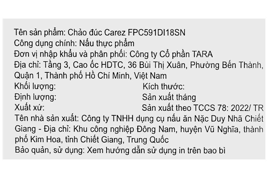 Chảo nhôm chống dính đáy từ 18 cm Carez FPC591DI18SN - 10