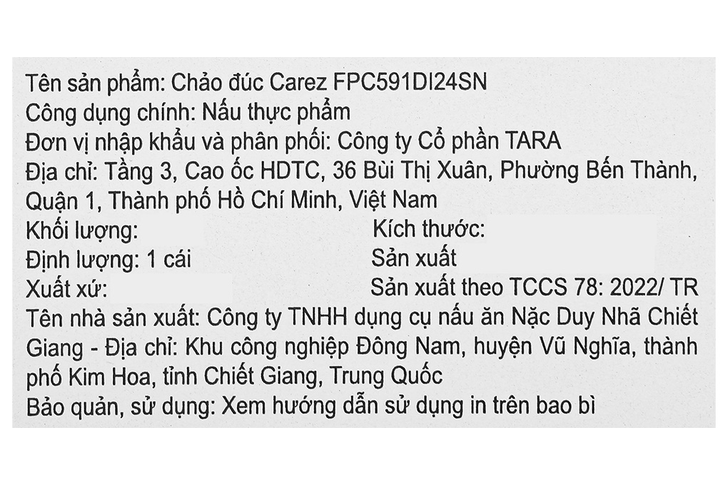Chảo nhôm chống dính đáy từ 24 cm Carez FPC591DI24SN - 10