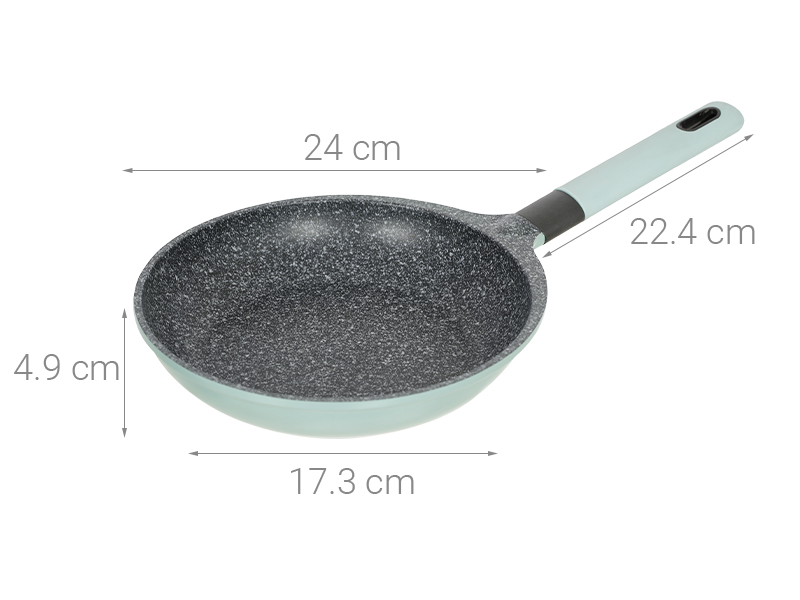 Chảo nhôm chống dính vân đá đáy từ 24 cm Carez FPC581DI24SN