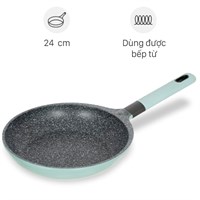 Chảo nhôm chống dính vân đá đáy từ 24 cm Carez FPC581DI24SN