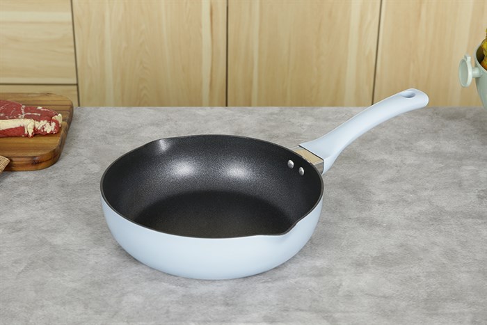 Chảo nhôm sâu chống dính đáy từ 24 cm Elmich EL-5923SK24 Màu Xanh da trời nhạt