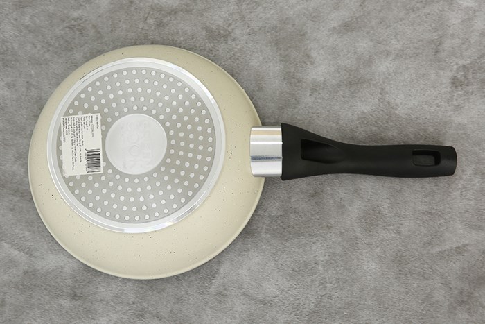 Chảo nhôm sâu chống dính vân đá đáy từ 20 cm Green Cook GCP226-20IH Màu Kem