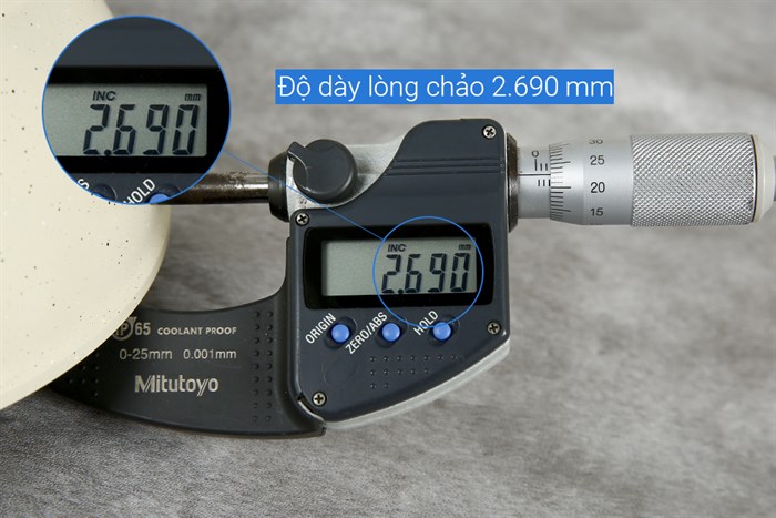 Chảo nhôm sâu chống dính vân đá đáy từ 20 cm Green Cook GCP226-20IH Màu Kem