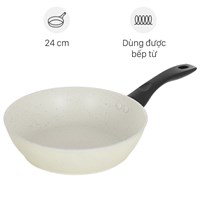 Chảo nhôm sâu chống dính vân đá đáy từ 24 cm Green Cook GCP226-24IH