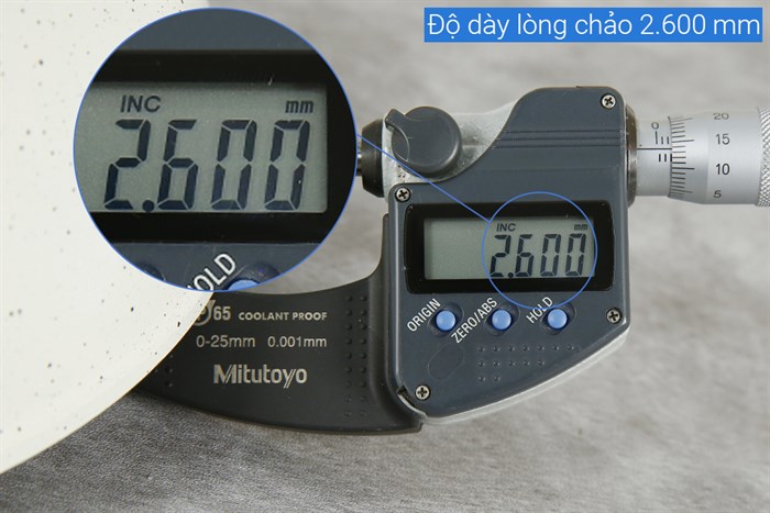 Chảo nhôm sâu chống dính vân đá đáy từ 24 cm Green Cook GCP226-24IH Màu Kem