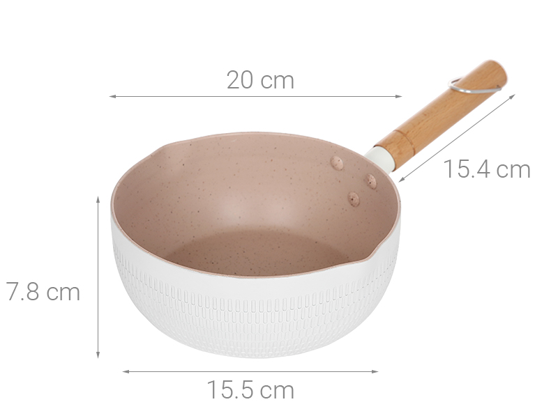 Chảo nhôm sâu chống dính đáy từ 20 cm Delites RLN-5020