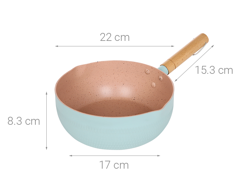 Chảo nhôm sâu chống dính đáy từ 22 cm Delites RLN-5022