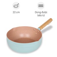 Chảo nhôm sâu chống dính đáy từ 22 cm Delites RLN-5022