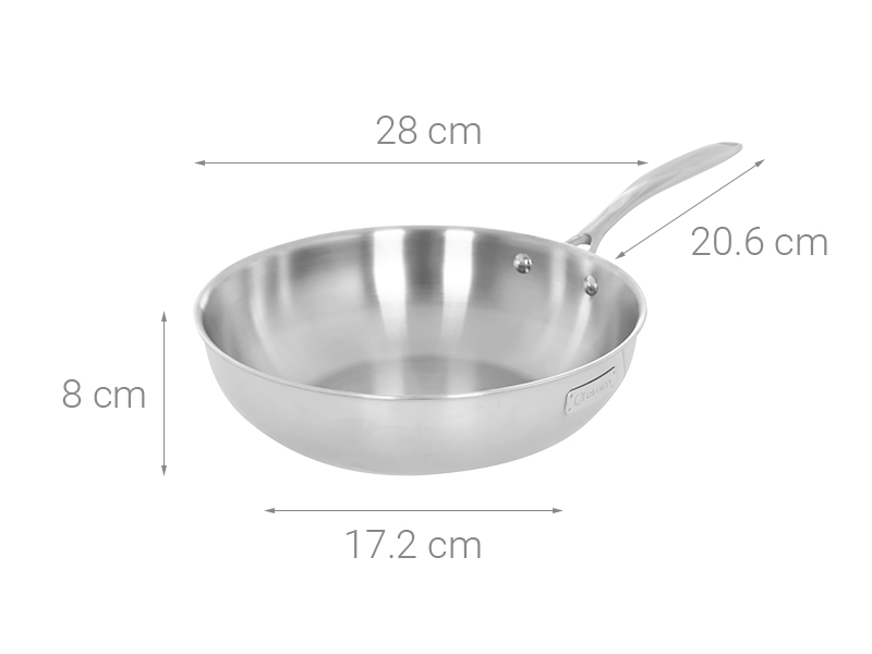 Chảo inox nguyên khối sâu đáy từ 28 cm Elmich Trimax EL-2836IN28